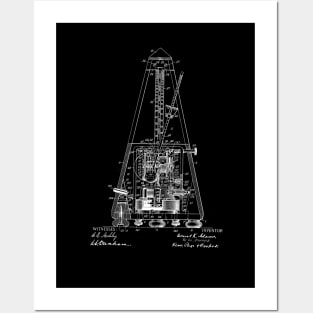 Electrical Metronome Vintage Patent Drawing Posters and Art